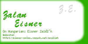 zalan eisner business card